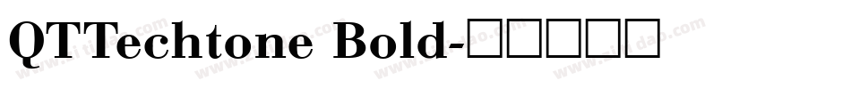QTTechtone Bold字体转换